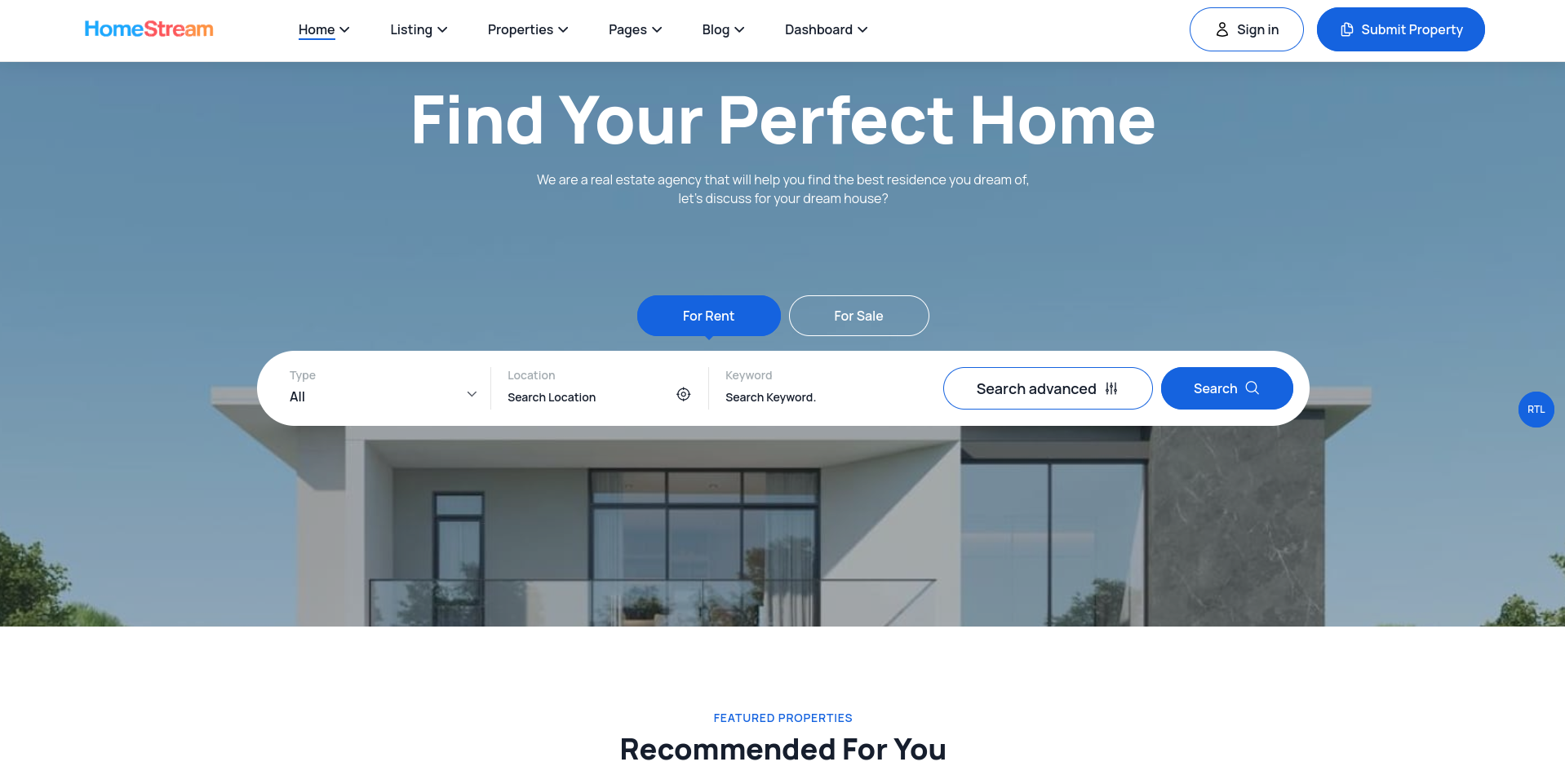 Home Stream - Property Management Website