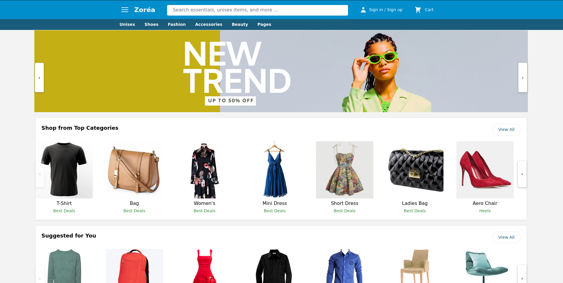 Zoréa - Fashion eCommerce Store