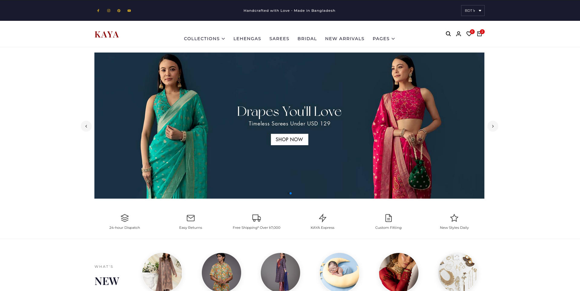 KAYA – Premium Ethnic Fashion Brand Website