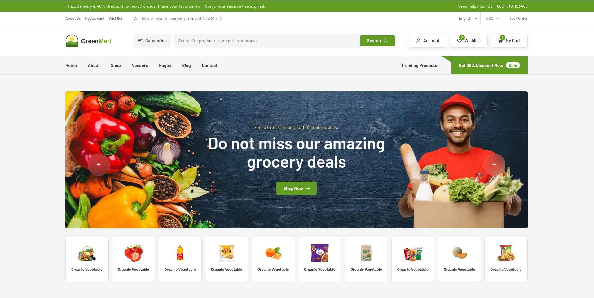Green Mart – Grocery eCommerce Website