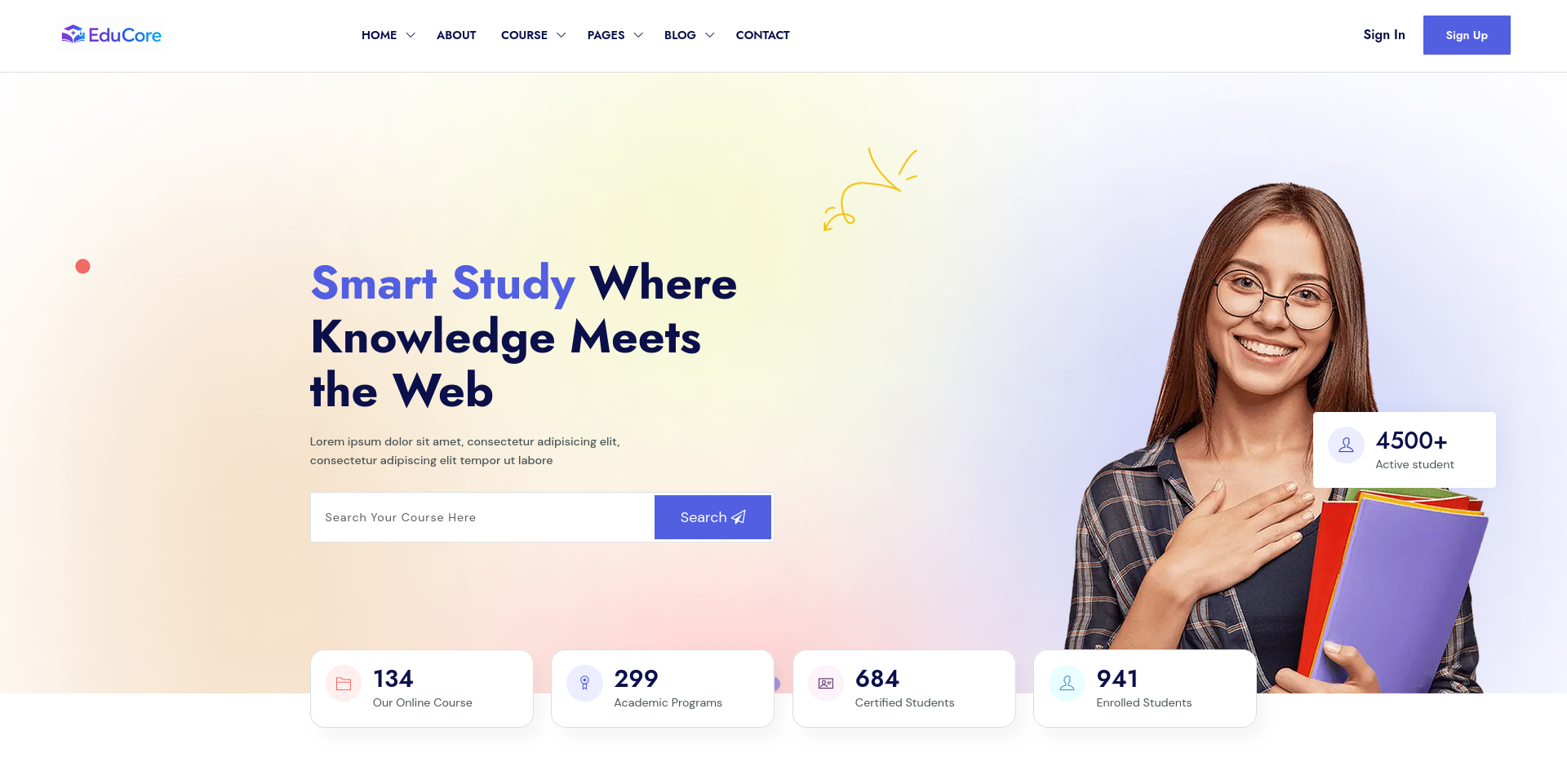 EduCore - Learning Management System Website